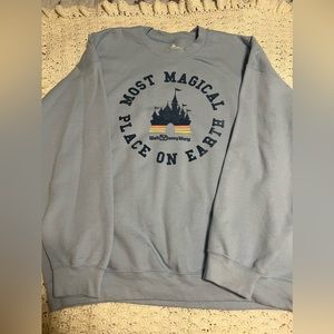 WDW most magical place on earth pale blue pullover UNISEX XXL